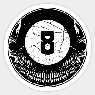 8 Ball Skull Sticker